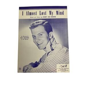 I Almost Lost My Mind Sheet Music 1950 Ivory Joe Hunter Pat Boone Ukulele